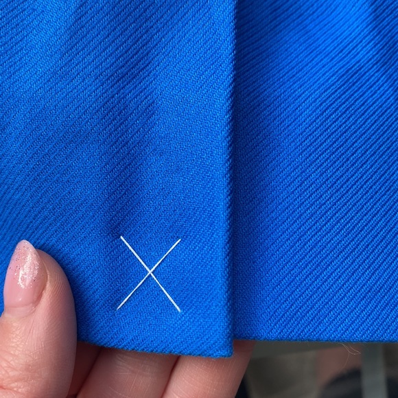 NWT Vibrant blue J Crew pencil skirt size 6 cotton with pockets and back slit - Picture 5 of 6